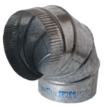 4" 90 deg Adjustable Metal Elbow, 30 ga